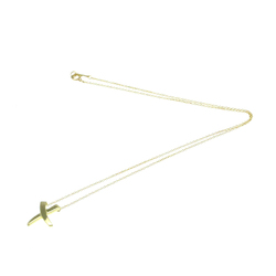 Tiffany X (Kiss) Yellow Gold (18K) No Stone Women,Men Fashion Pendant Necklace (Gold)