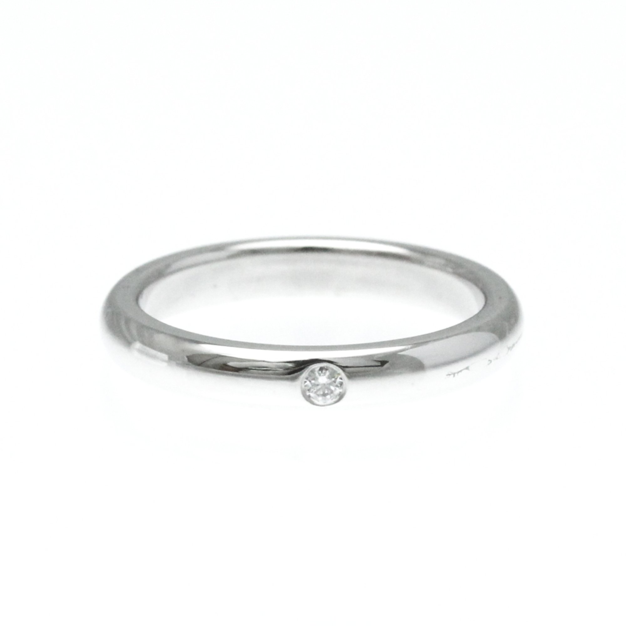 Tiffany Stacking Band Ring Elsa Peretti 1P Diamond Platinum Fashion Diamond Band Ring Carat/0.02