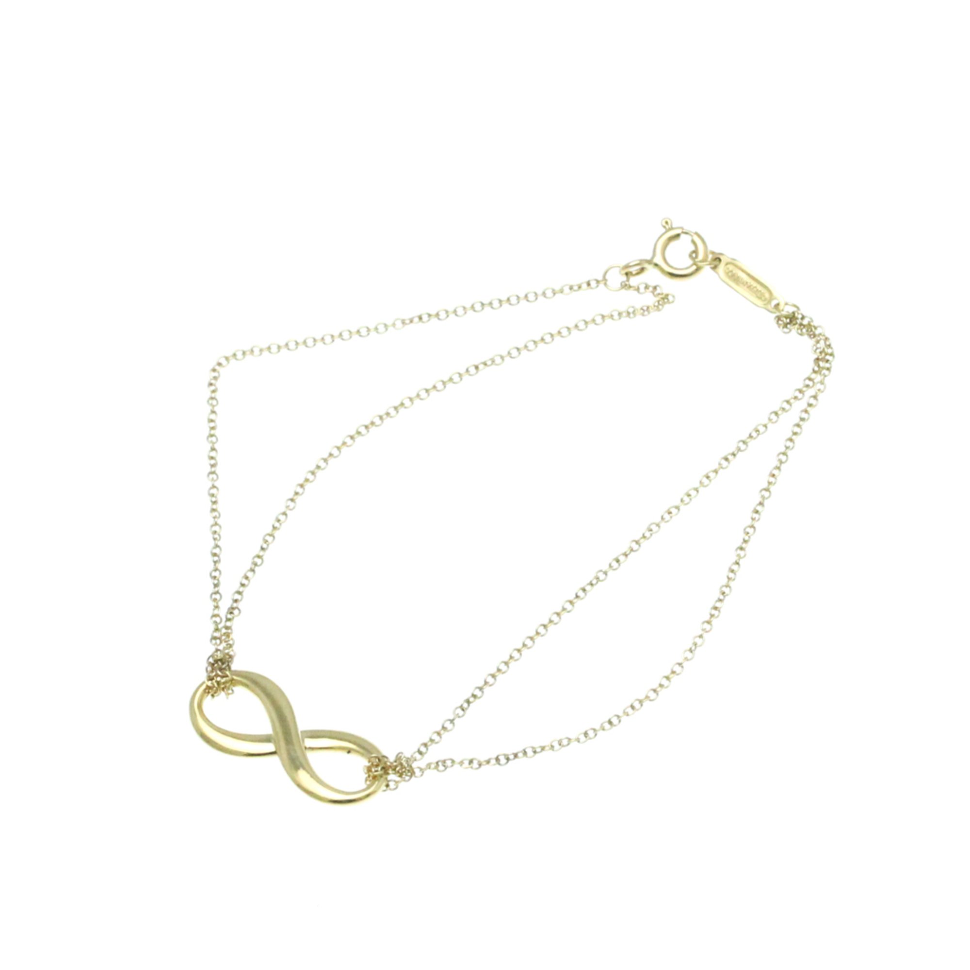 Tiffany Infinity Double Chain Bracelet Yellow Gold (18K) No Stone Charm Bracelet Gold