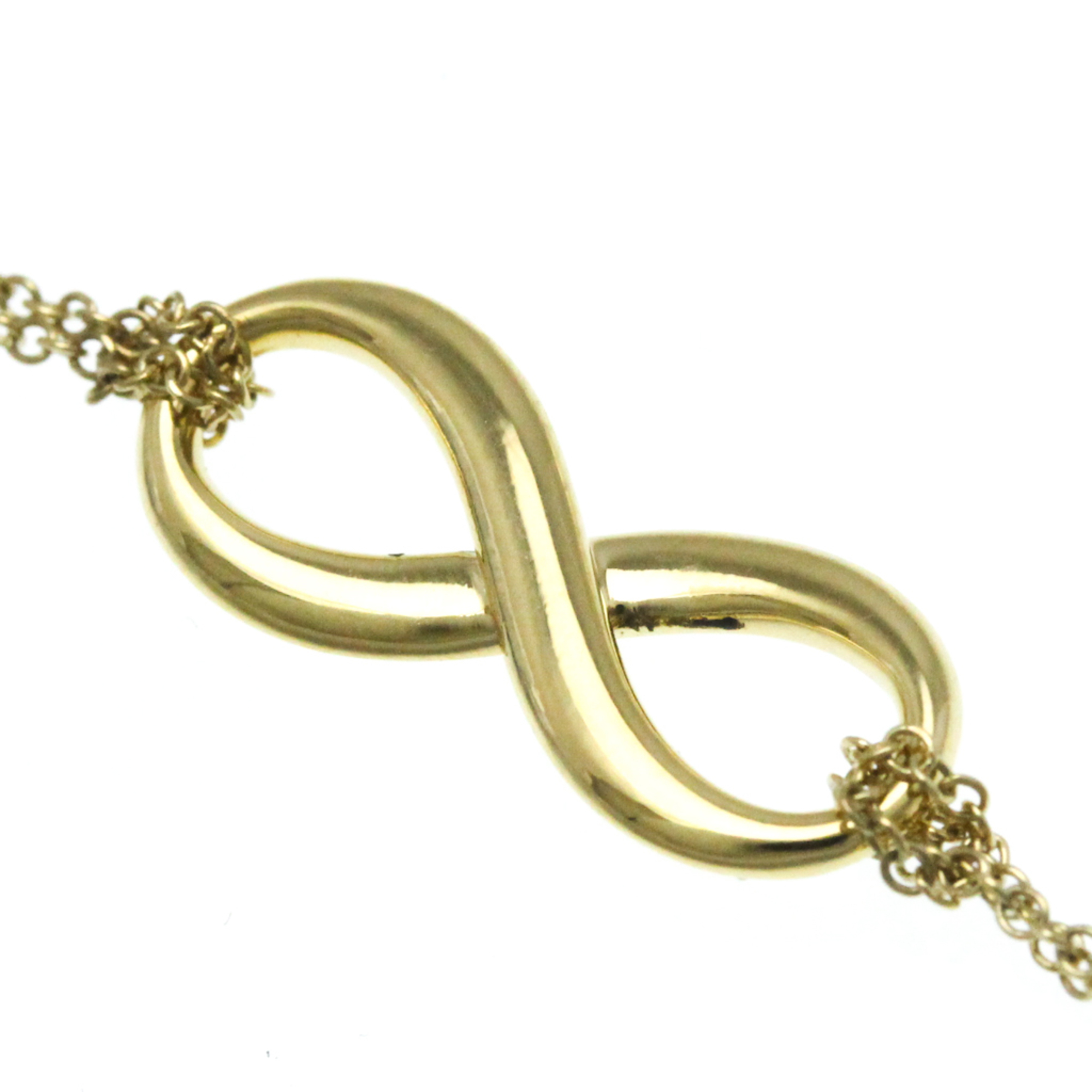 Tiffany Infinity Double Chain Bracelet Yellow Gold (18K) No Stone Charm Bracelet Gold