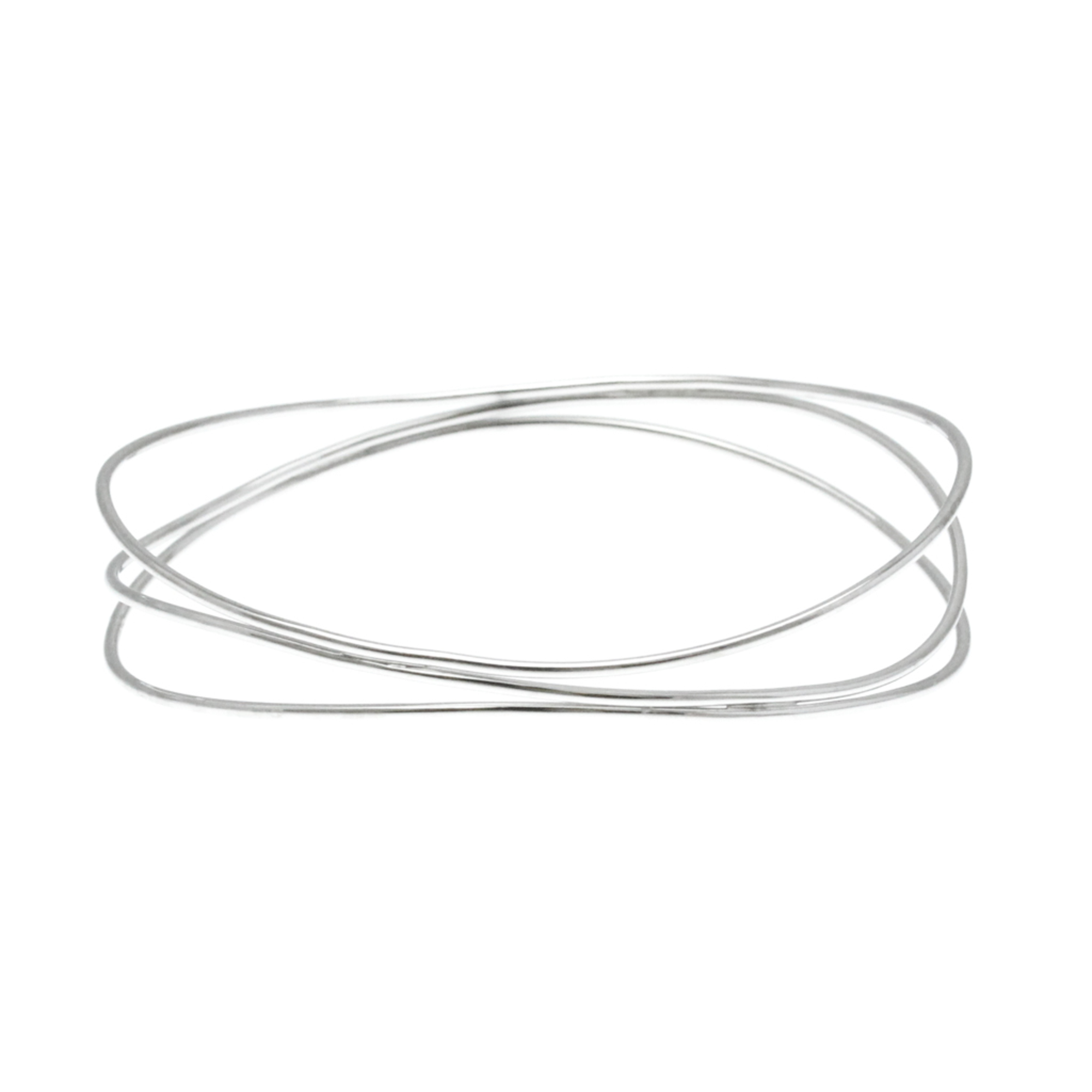 Tiffany Wave Bangle White Gold (18K) No Stone Bangle Silver