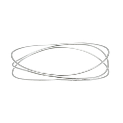 Tiffany Wave Bangle White Gold (18K) No Stone Bangle Silver