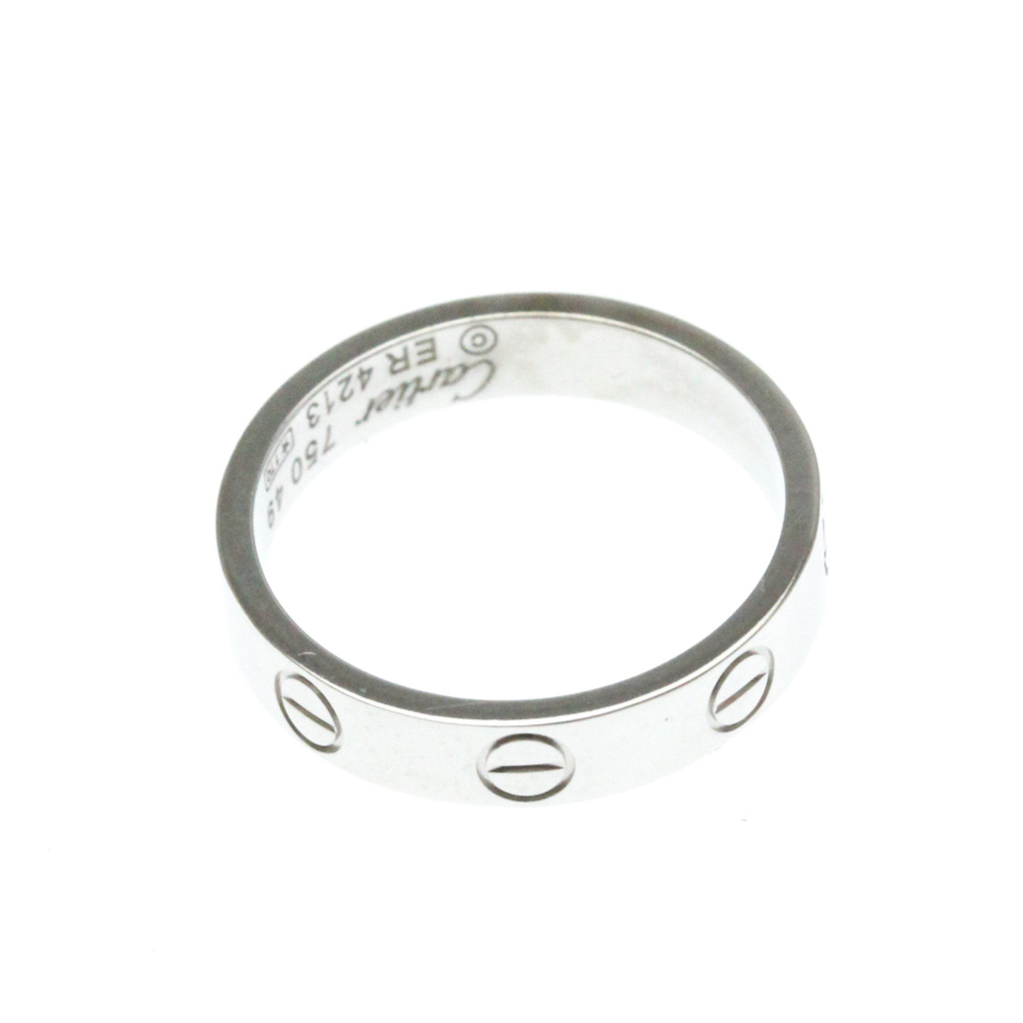 Cartier Love Mini Love Ring White Gold (18K) Fashion No Stone Band Ring Silver