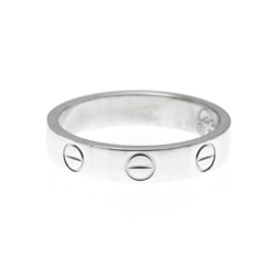 Cartier Love Mini Love Ring White Gold (18K) Fashion No Stone Band Ring Silver