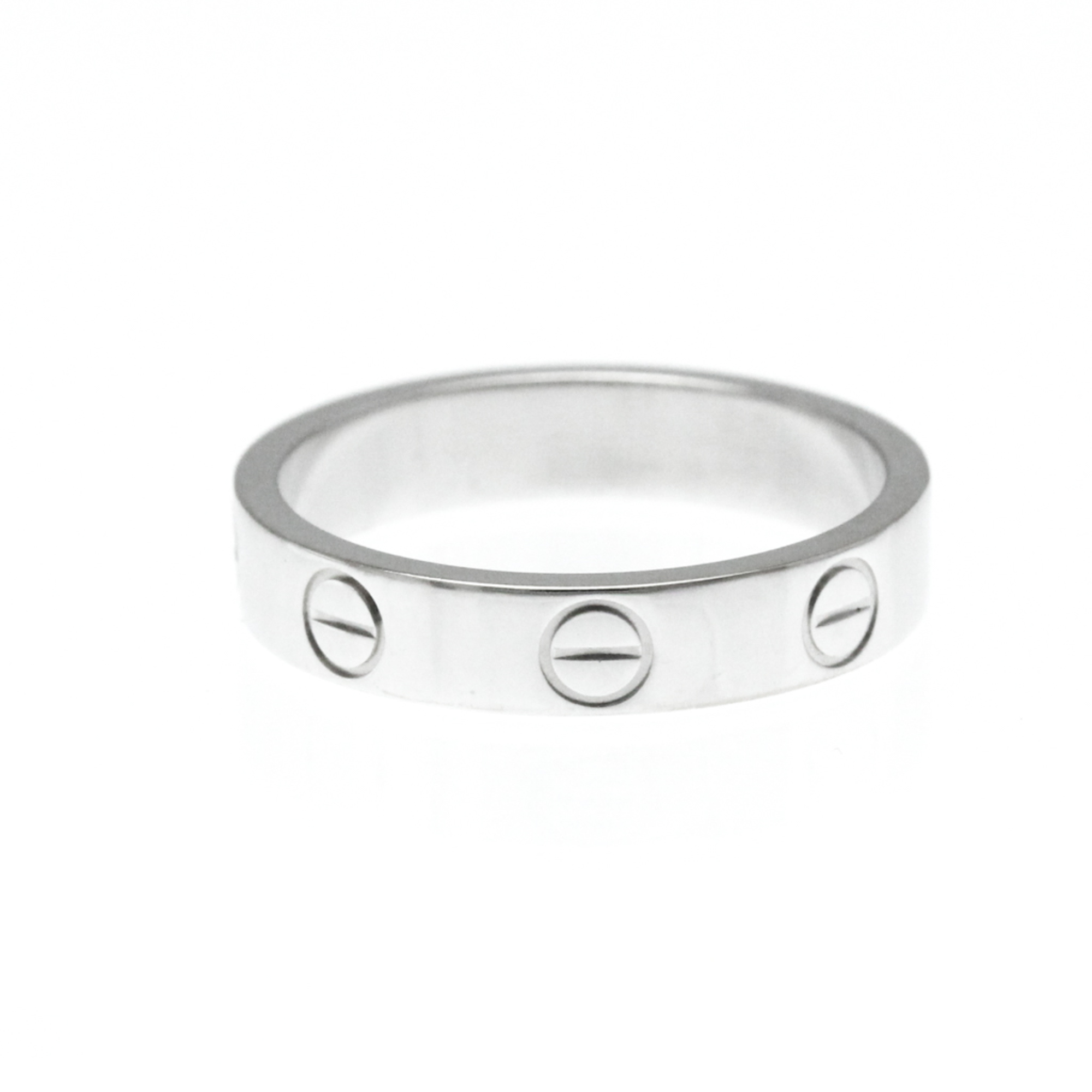 Cartier Love Mini Love Ring White Gold (18K) Fashion No Stone Band Ring Silver