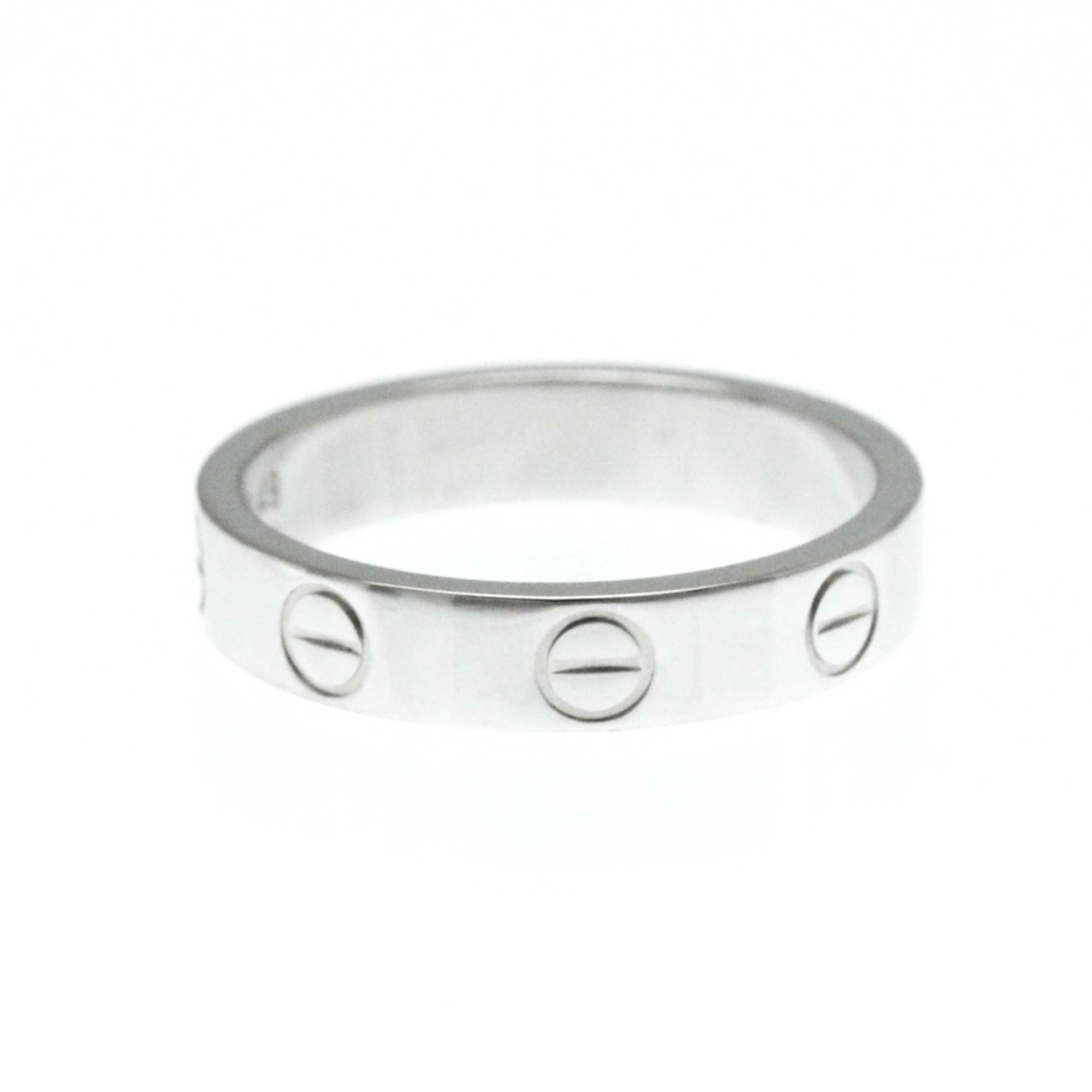 Cartier Love Mini Love Ring White Gold (18K) Fashion No Stone Band Ring Silver