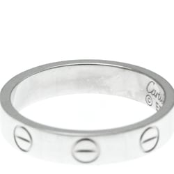 Cartier Love Mini Love Ring White Gold (18K) Fashion No Stone Band Ring Silver