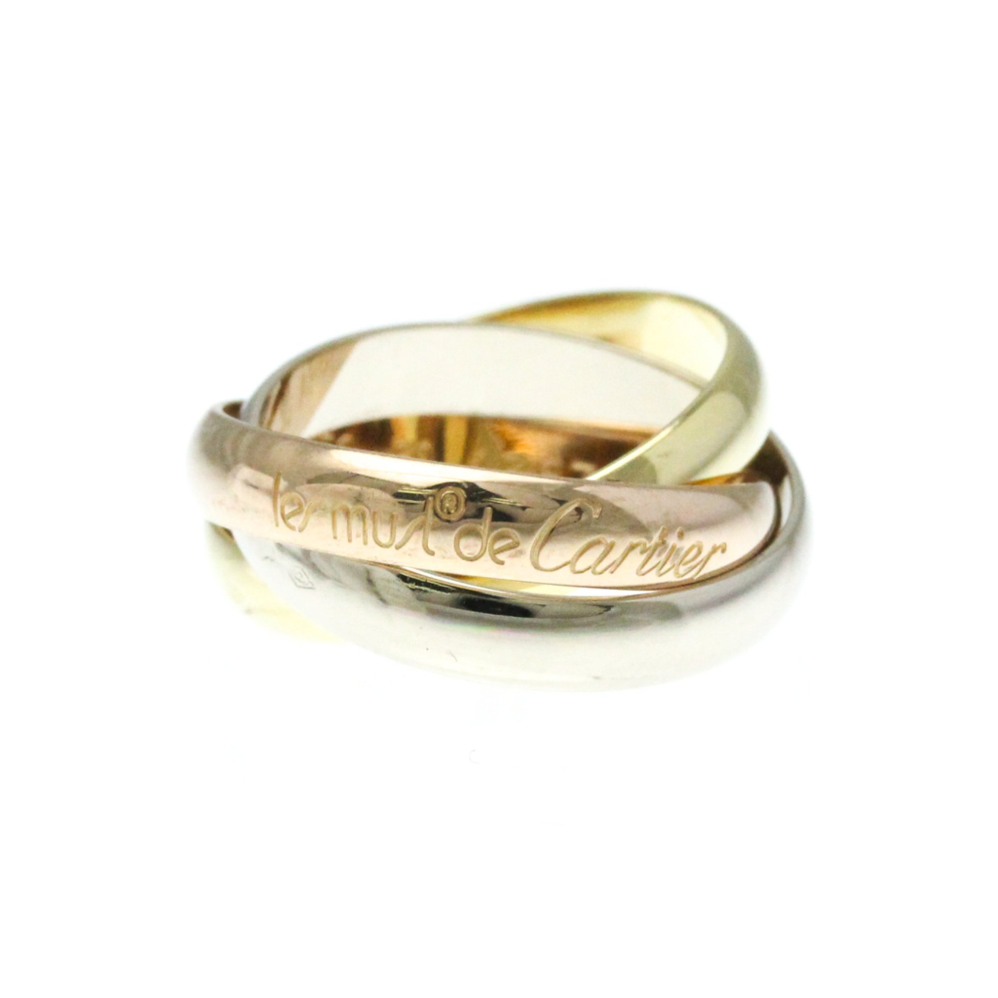 Cartier Trinity Pink Gold (18K),White Gold (18K),Yellow Gold (18K) Fashion No Stone Band Ring Gold