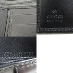 Gucci GUCCI Bi-fold Wallet New Jackie GG Canvas Leather Beige Black Gold Women's e58839g