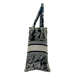 Christian Dior Tote Bag Handbag Book Canvas Navy Off-White Women's n0057