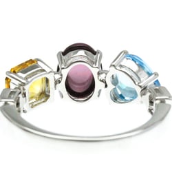 Bvlgari Allegra Ring White Gold (18K) Fashion Amethyst,Citrine,Diamond,Topaz Band Ring Silver