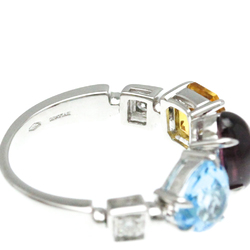 Bvlgari Allegra Ring White Gold (18K) Fashion Amethyst,Citrine,Diamond,Topaz Band Ring Silver