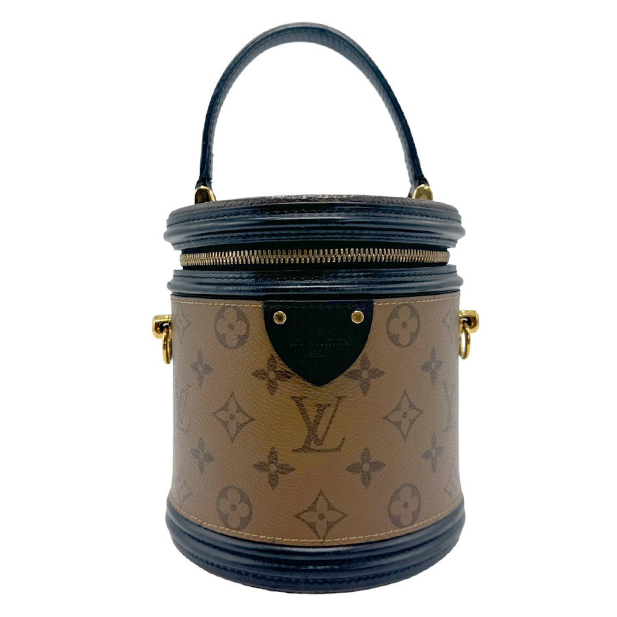 Louis Vuitton LOUIS VUITTON Handbag Monogram Reverse Cannes Canvas Brown Black Gold Women's M43986 n0058