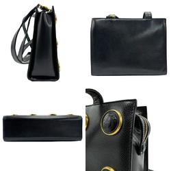 Gianni Versace Shoulder Bag Leather Black Women's z1461