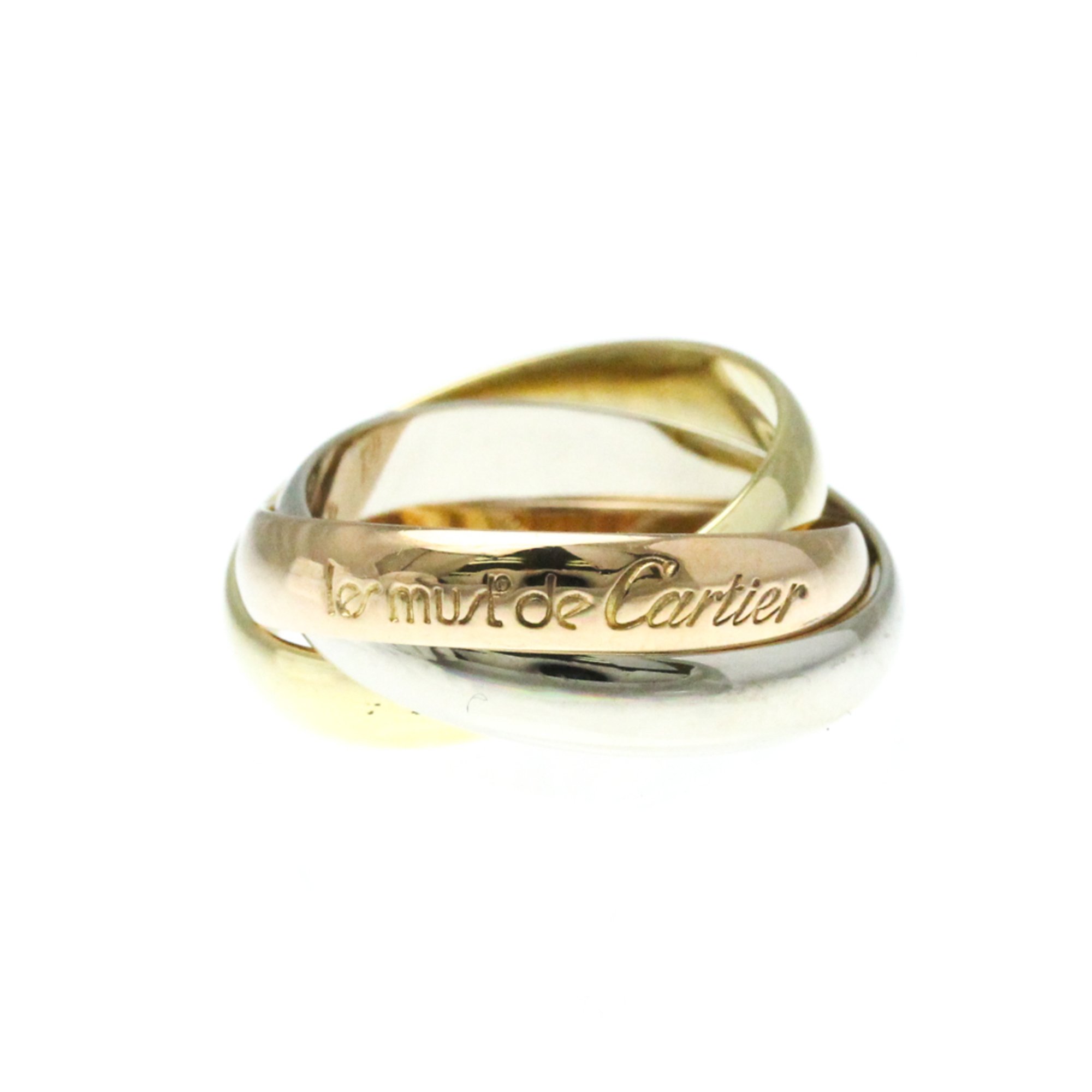 Cartier Trinity Pink Gold (18K),White Gold (18K),Yellow Gold (18K) Fashion No Stone Band Ring Gold