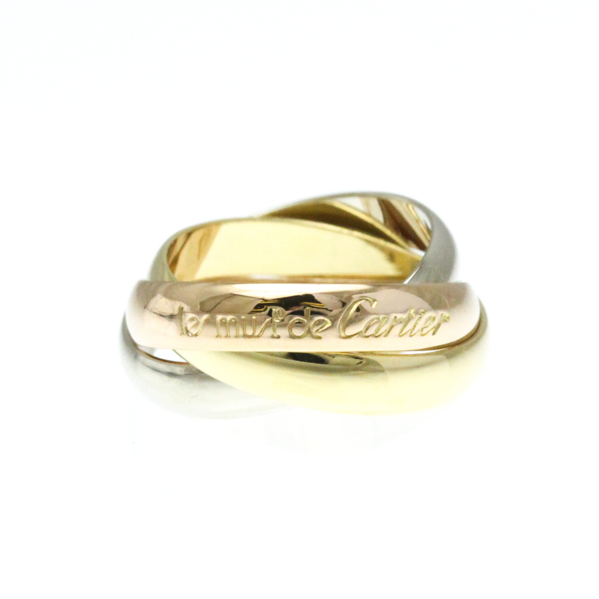 Cartier Trinity Pink Gold (18K),White Gold (18K),Yellow Gold (18K) Fashion No Stone Band Ring Gold