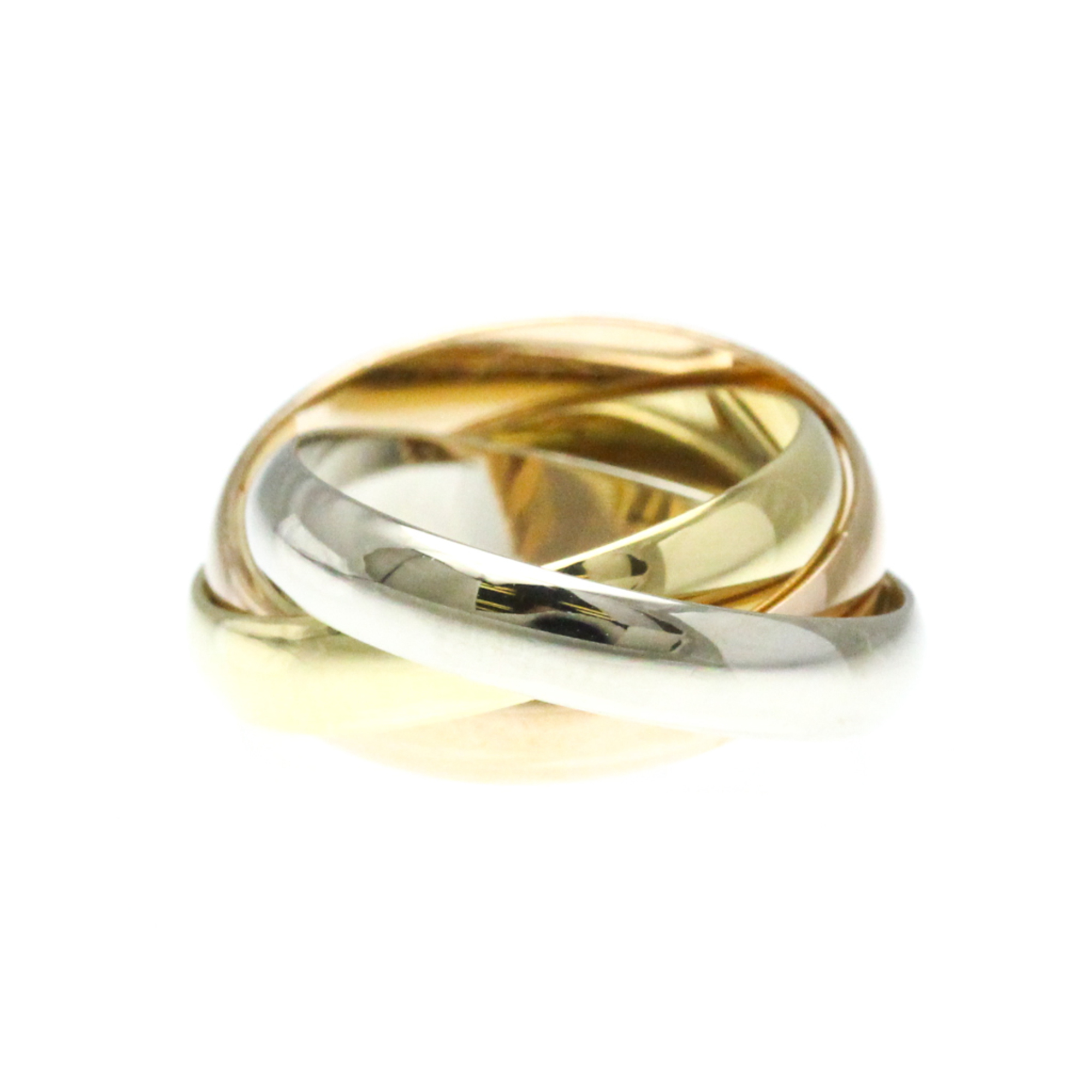 Cartier Trinity Pink Gold (18K),White Gold (18K),Yellow Gold (18K) Fashion No Stone Band Ring Gold