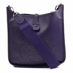 Hermes HERMES Shoulder Bag Evelyn 3 Leather Purple Silver Men's Women's e58831a