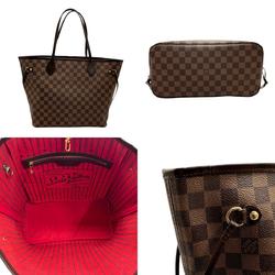 Louis Vuitton LOUIS VUITTON Handbag Tote Bag Damier Neverfull MM Canvas Brown Women's N41358 n0029