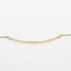 Tiffany & Co. T Smile Small Necklace, Top Width 9.7cm, K18YG Yellow Gold, Approx. 2.94g