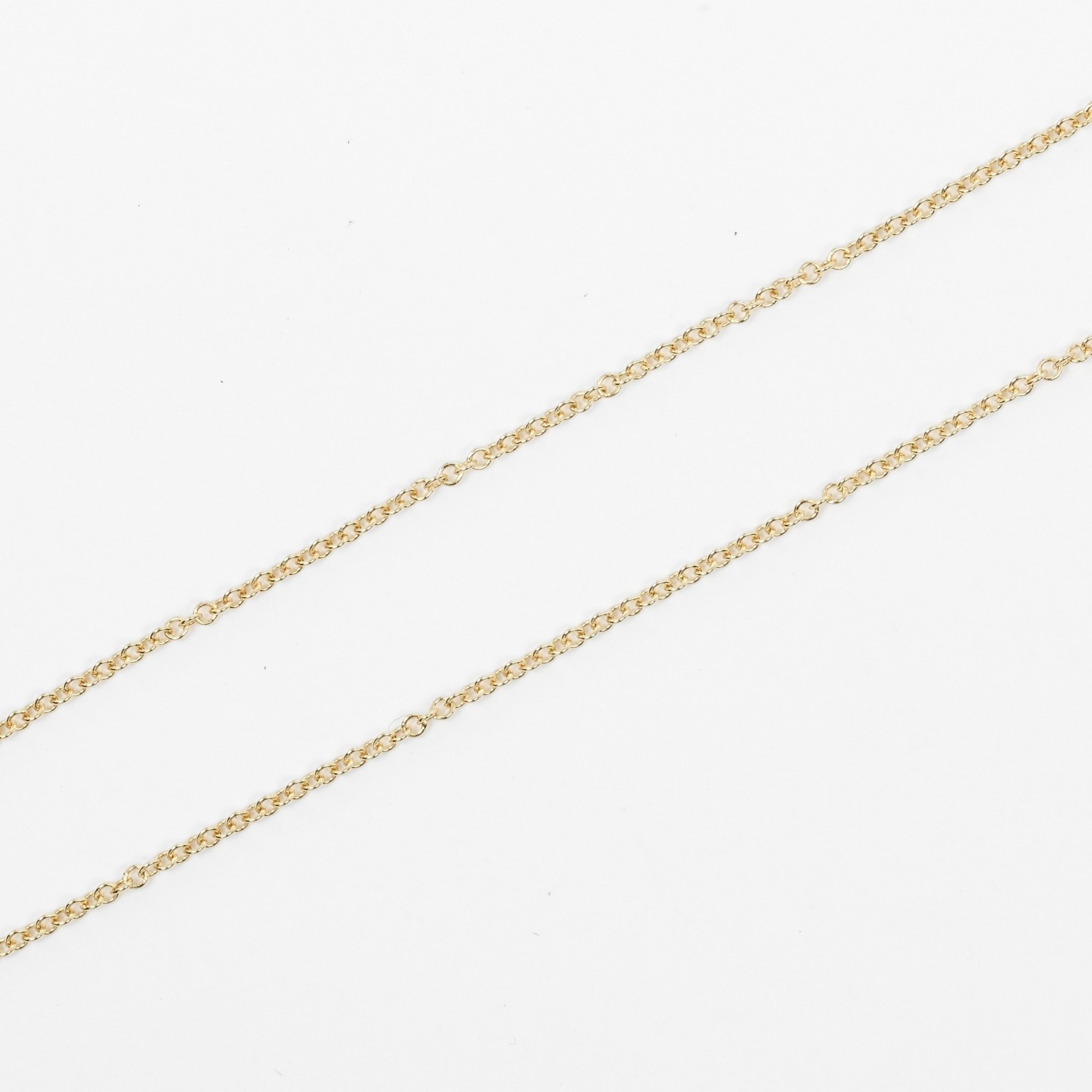 Tiffany & Co. T Smile Small Necklace, Top Width 9.7cm, K18YG Yellow Gold, Approx. 2.94g