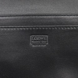 LOEWE Anagram Clutch Bag Second Lambskin A5 Snap Button Women's