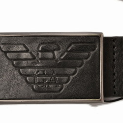 EMPORIO ARMANI Men's Belt, Embossed Leather, Black, Y4S242 YDC0J 80001 898