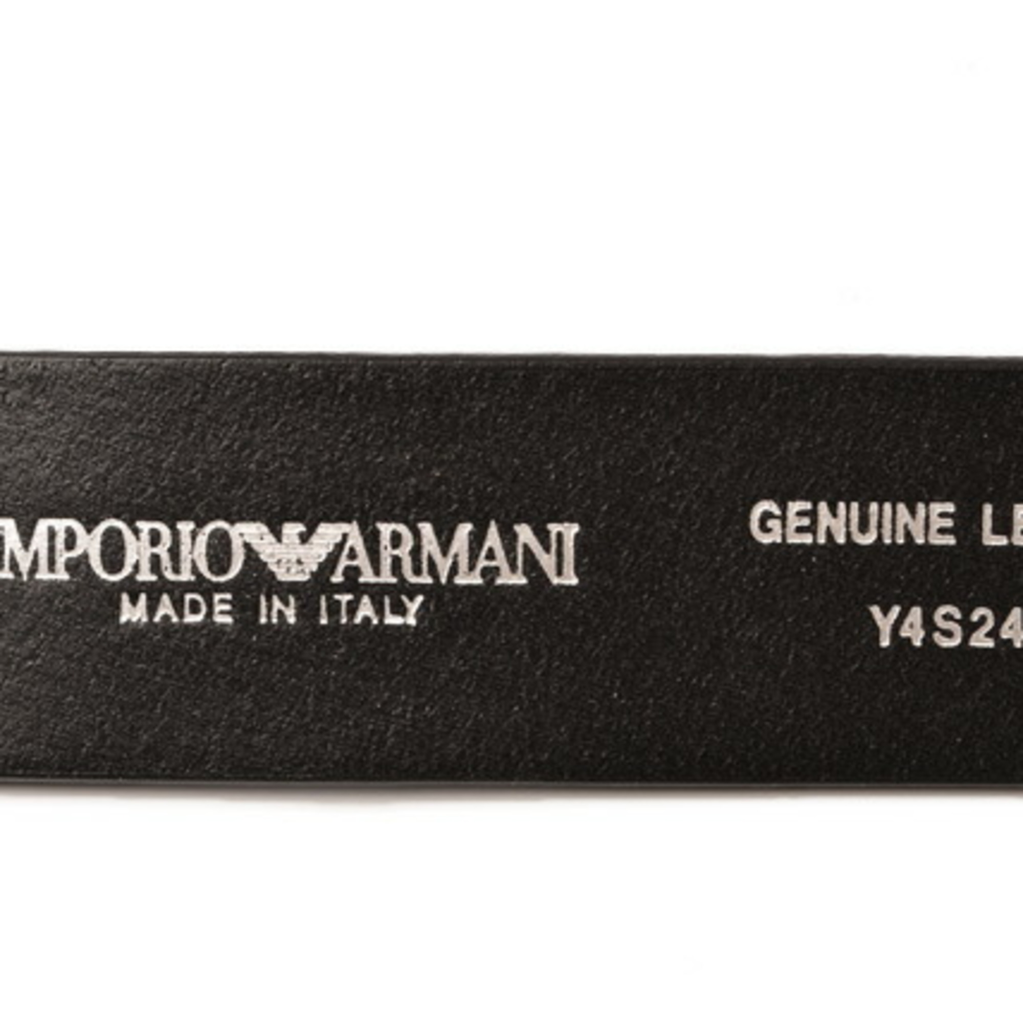 EMPORIO ARMANI Men's Belt, Embossed Leather, Black, Y4S242 YDC0J 80001 898