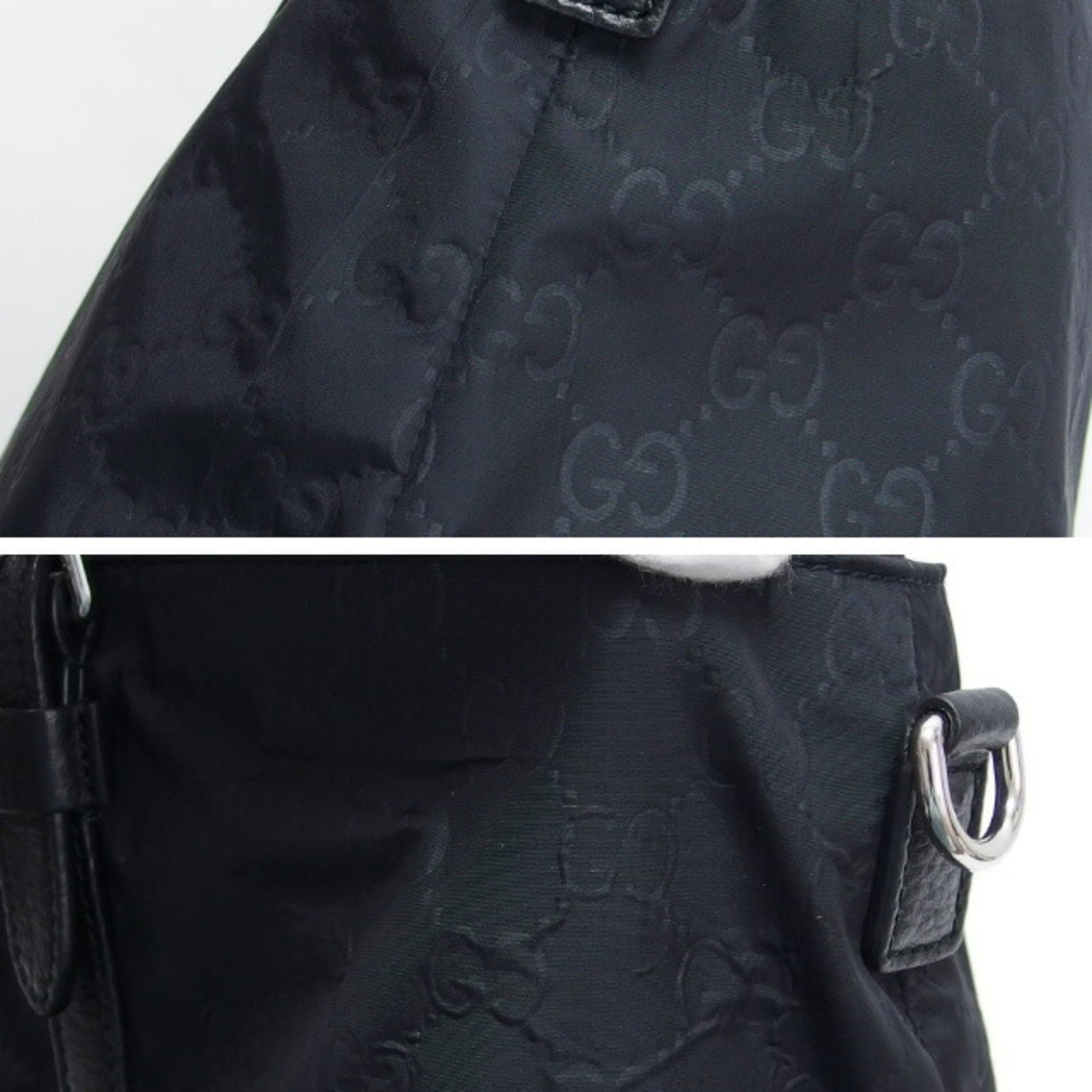 Gucci GG pattern nylon tote bag in black