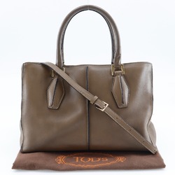 Tod's handbag, calf leather, brown, 2way, for women