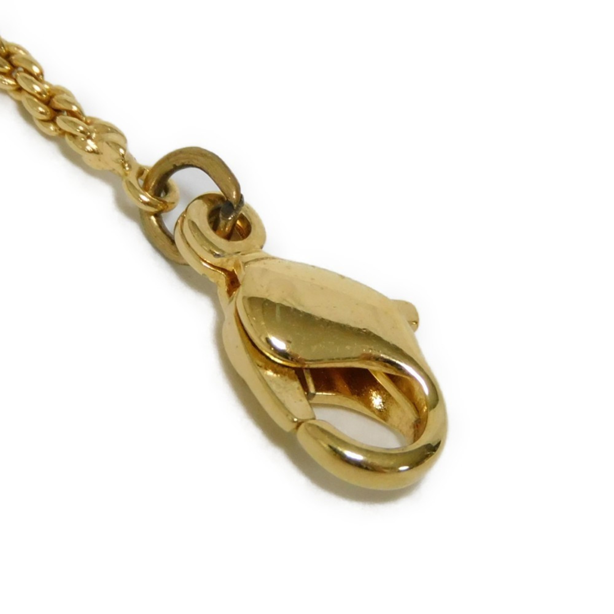 Christian Dior Dior Necklace Pipe Rope Chain Only GP Brass CD Plated Gold Men's Women's