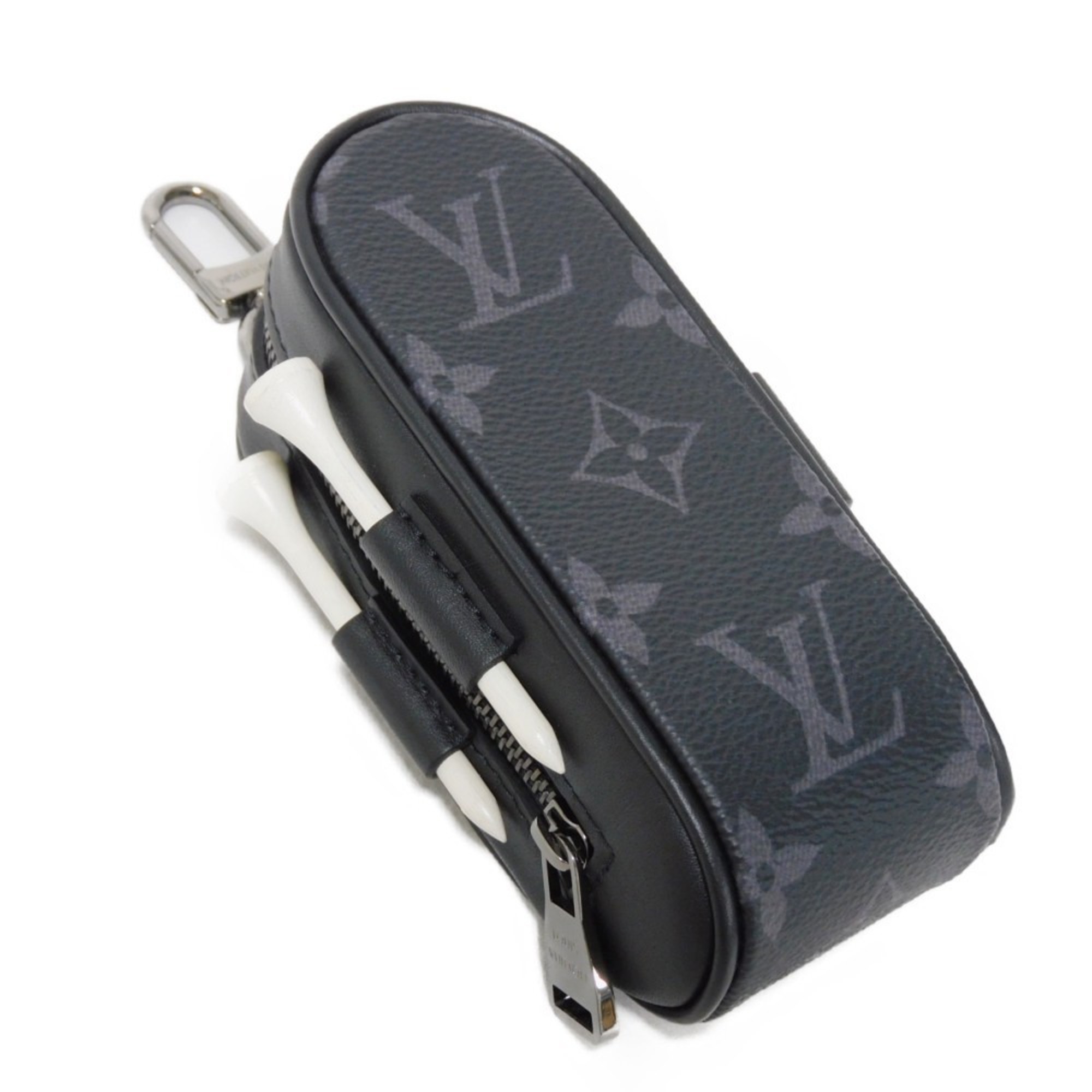 Louis Vuitton LOUIS VUITTON Accessory Set Golf Andrews Current Ball Tee Case Monogram Eclipse GI0344 Men's