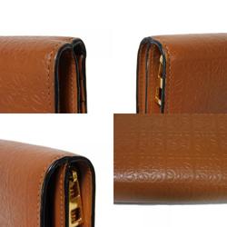 LOEWE Bi-fold Wallet Repeat Compact Zip Embossed Foil Brown Anagram Tan C499Z41X03 Men's Women's Billfold