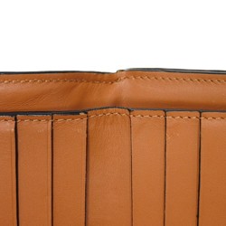 LOEWE Bi-fold Wallet Repeat Compact Zip Embossed Foil Brown Anagram Tan C499Z41X03 Men's Women's Billfold