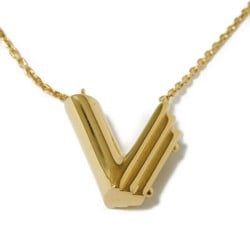 Louis Vuitton LOUIS VUITTON Necklace LV&ME V Initial Alphabet LV Plated Gold M61077 Men's Women's