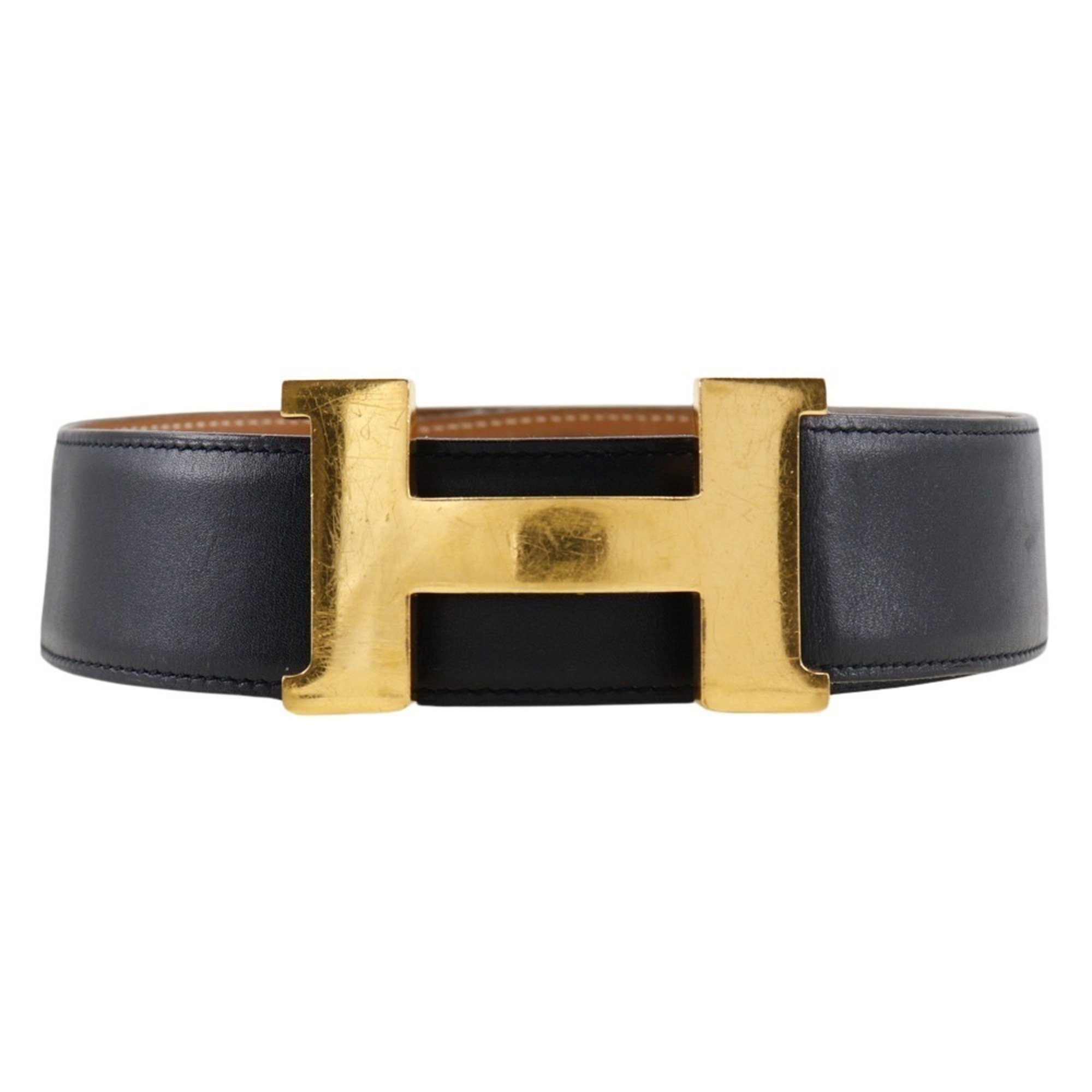 HERMES H belt Belt Calf □B Unisex