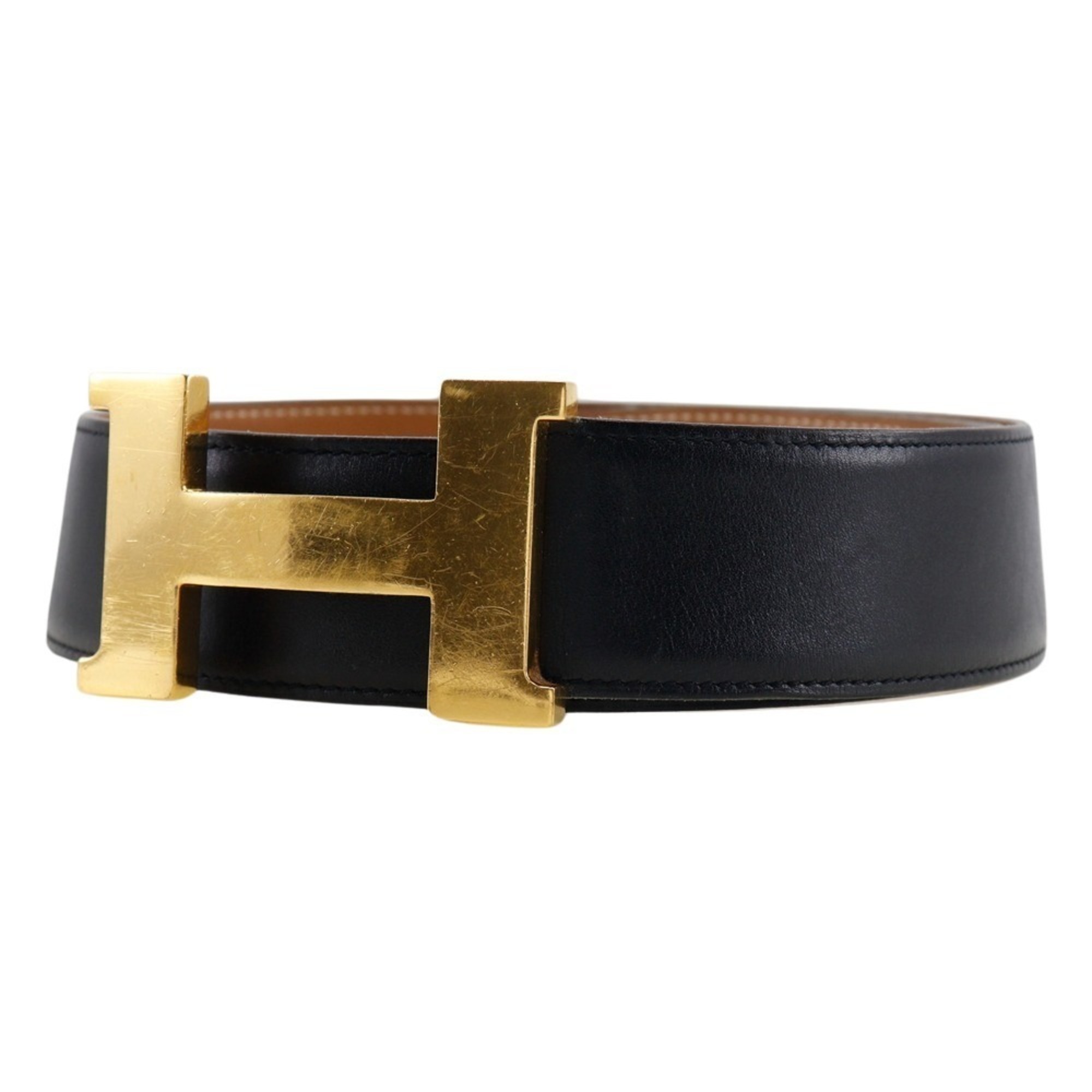 HERMES H belt Belt Calf □B Unisex