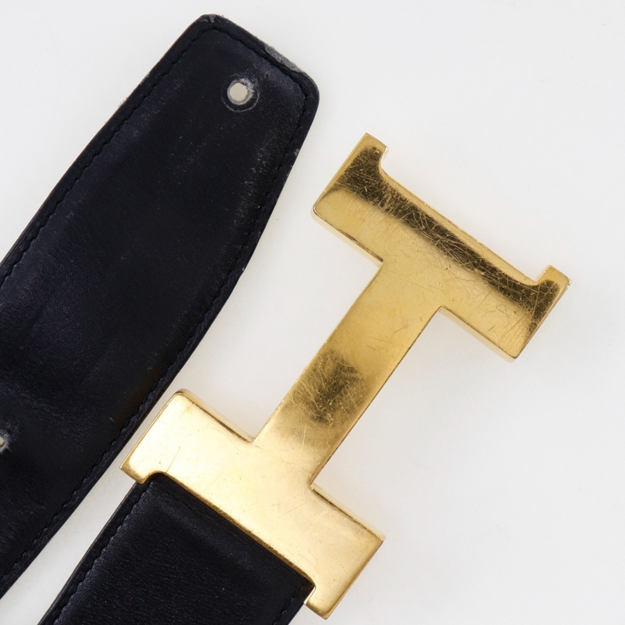 HERMES H belt Belt Calf □B Unisex