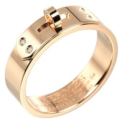 Hermes Kelly PM size 14 ring, K18PG pink gold, 4P diamonds, approx. 5.93g