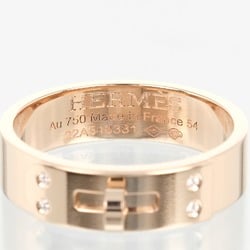 Hermes Kelly PM size 14 ring, K18PG pink gold, 4P diamonds, approx. 5.93g