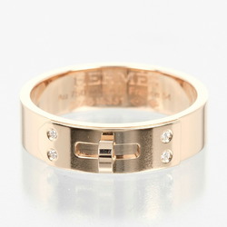 Hermes Kelly PM size 14 ring, K18PG pink gold, 4P diamonds, approx. 5.93g