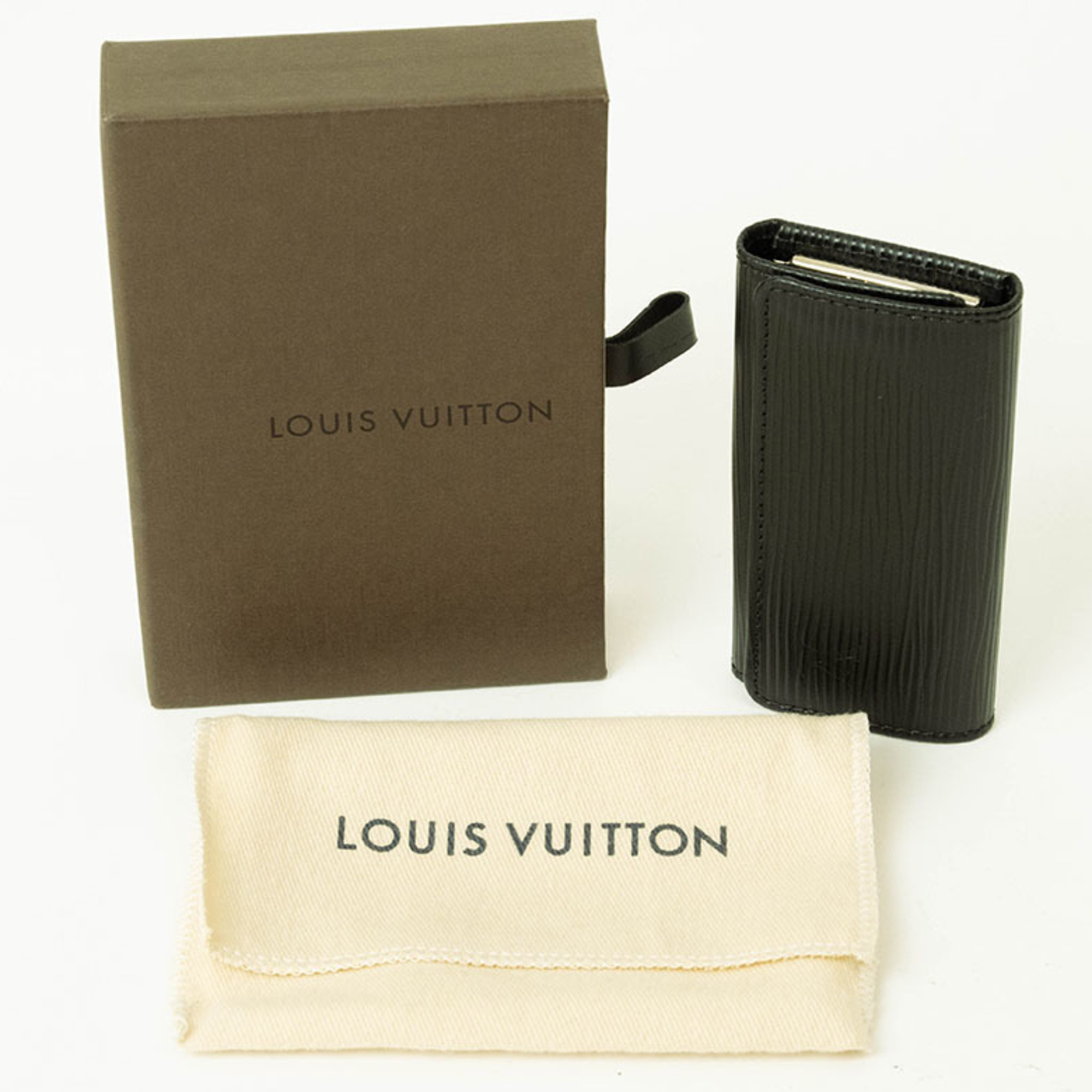 Louis Vuitton Multicle 4 Epi Black 4-ring Key Case M63822 Women's LOUIS VUITTON