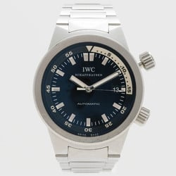 IWC Schaffhausen Aquatimer Watch IW354805 42mm Men's Silver x Navy Automatic GST