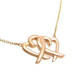 Tiffany Paloma Picasso Double Loving Heart Women's Necklace 750 Pink Gold