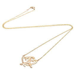 Tiffany Paloma Picasso Double Loving Heart Women's Necklace 750 Pink Gold