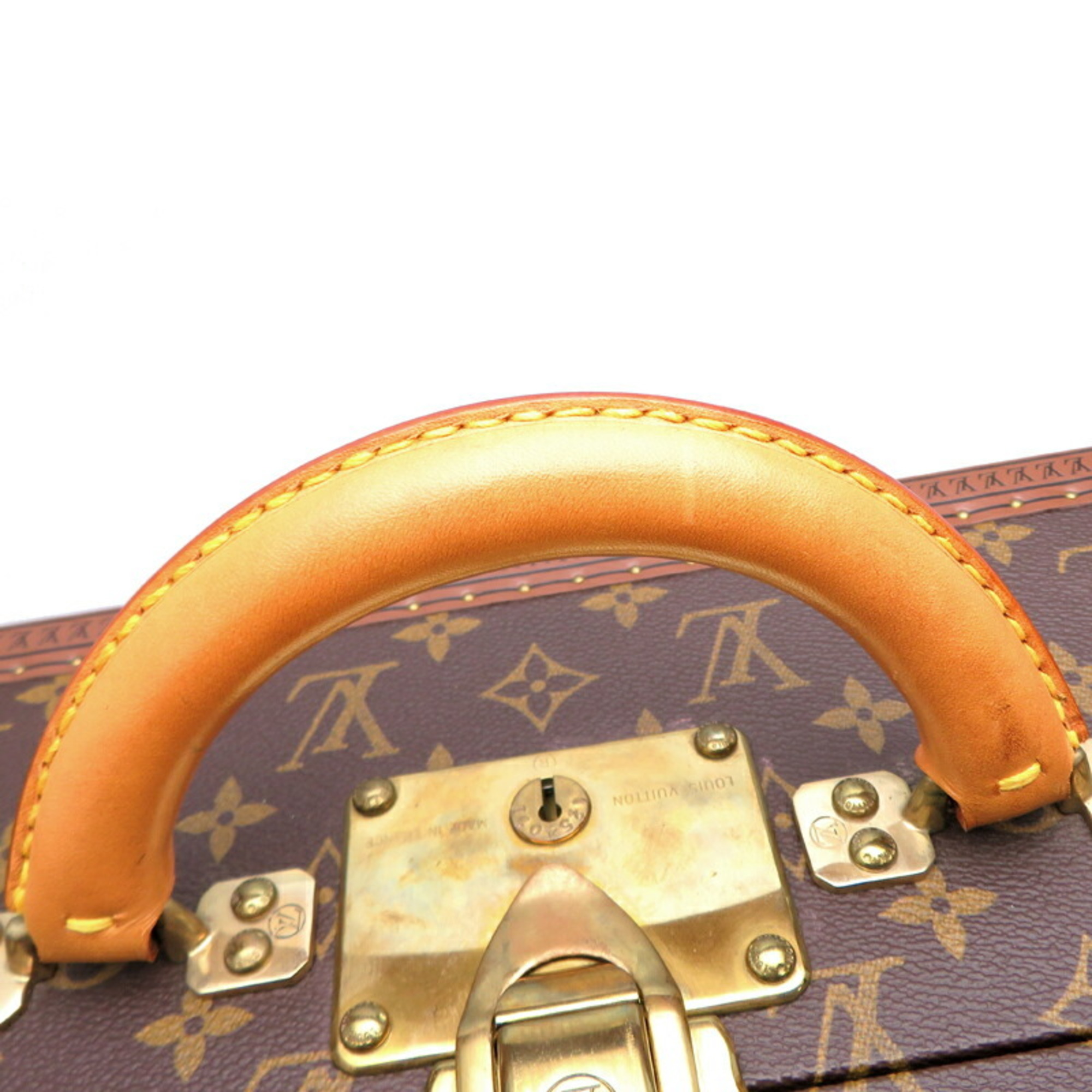 Louis Vuitton Cotteville 50 Ladies Trunk M41422 Monogram Ebene (Brown) with initials on name tag