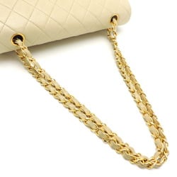 Chanel Matelasse 25 Double Chain Women's Shoulder Bag A01112 Lambskin Beige