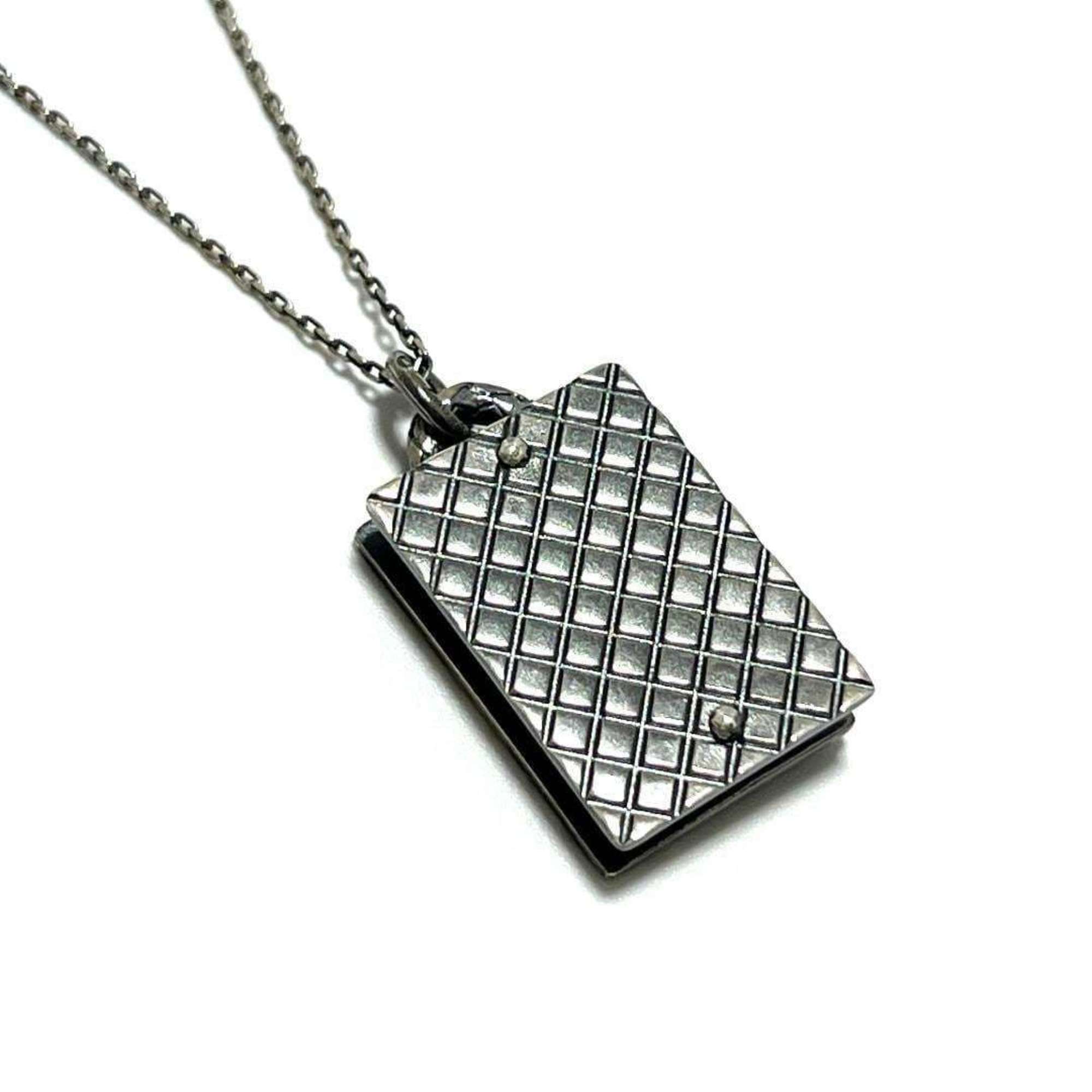 Bottega Veneta Men's Necklace Pendant Intrecciato Silver 925