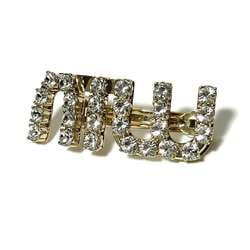 Miu Miu Miu Women's Barrette Beaded Trim Hair Clip Hairpin