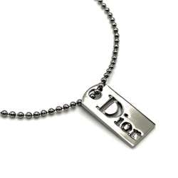 Christian Dior Women's Men's Pendant Necklace DIOR Logo Plate